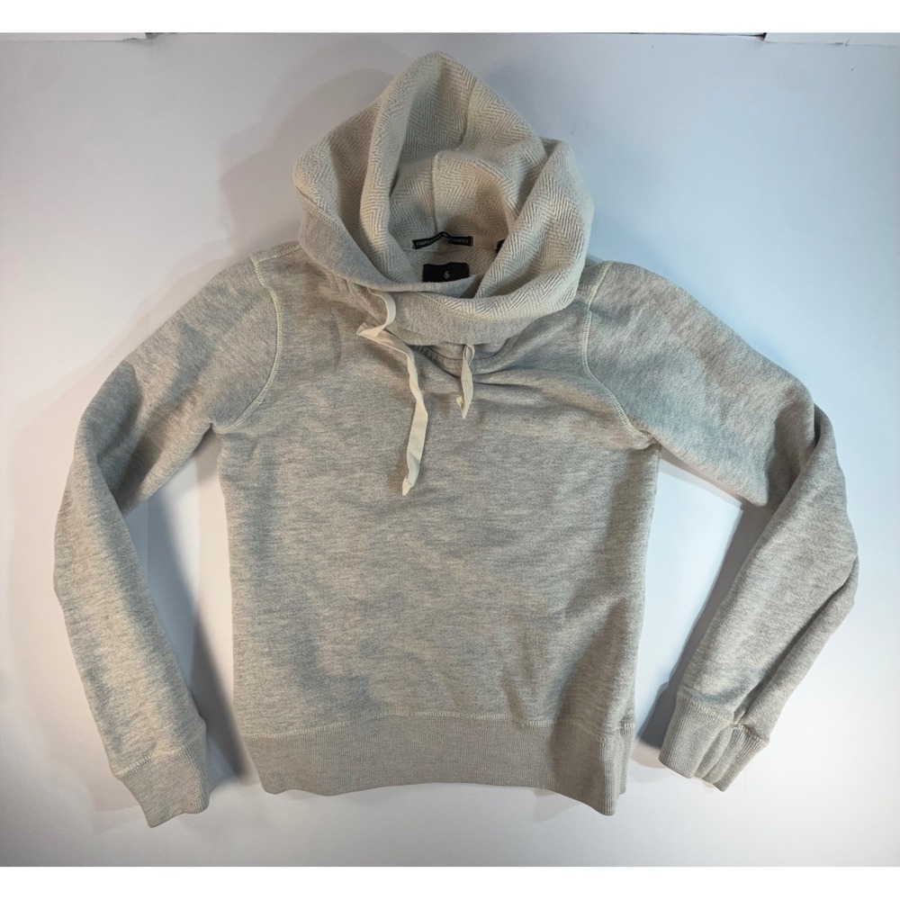 Maison Scotch Grey Cowl Neck Hoodie Sweatshirt Size 1 Small Raglan Pullover